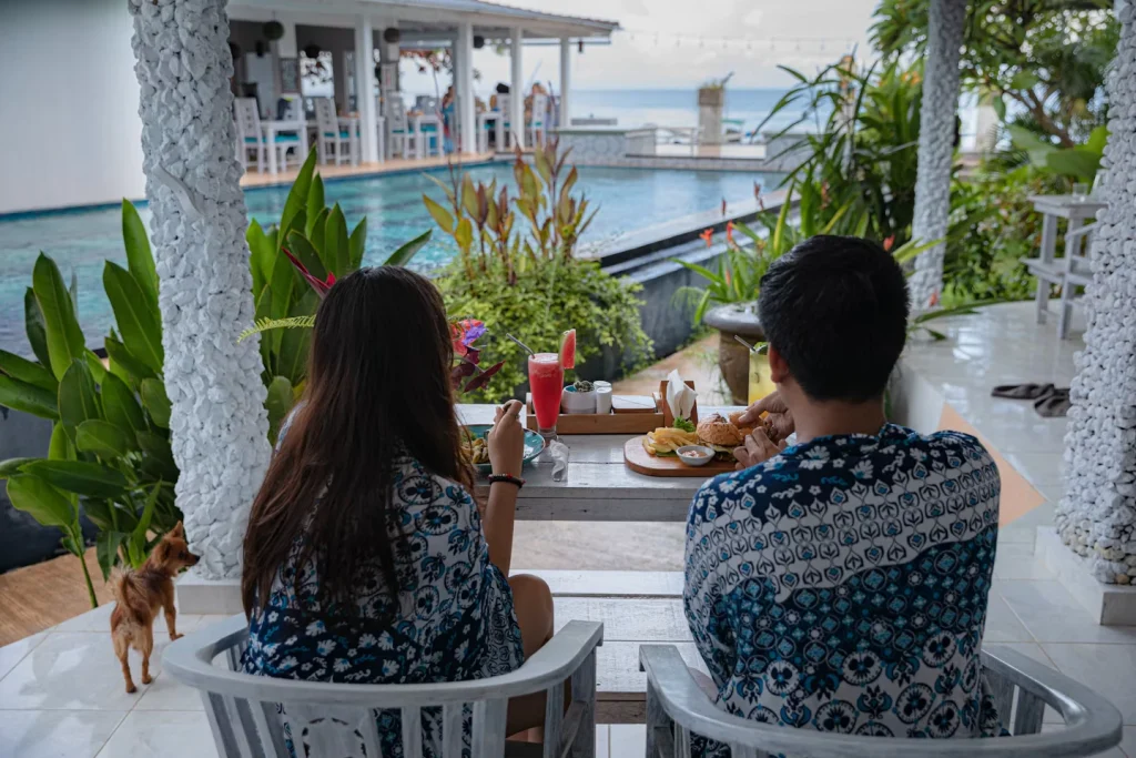 Superior seaview breakfast pool view at SALT Bali