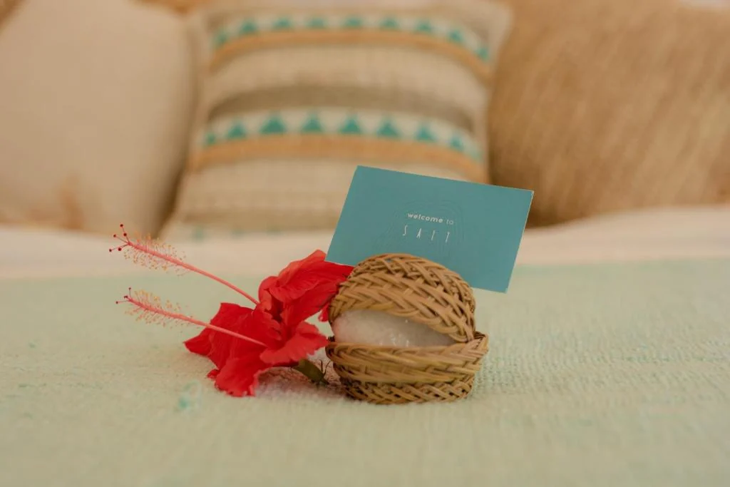 Seaview studio apartment welcome gift at SALT Bali