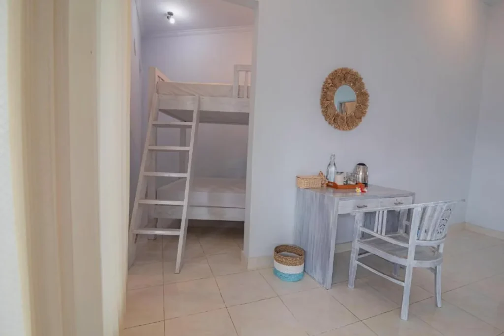 Superior family room bunk beds and desk at SALT Bali